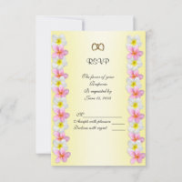 Plumeria Frangipani Carte de réponse à une invitat