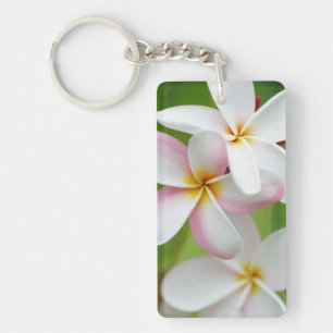 Plumeria Frangipani Hawaii Flower Customized Blank Keychain
