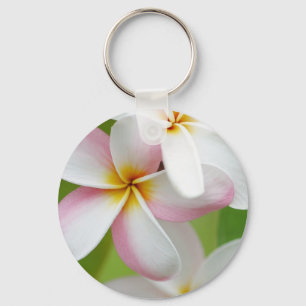 Plumeria Frangipani Hawaii Flower Customized Blank Keychain