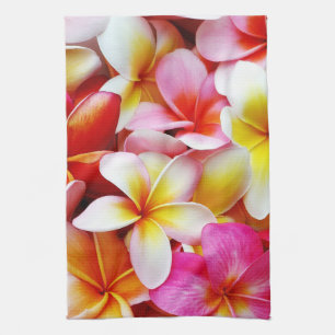 Plumeria Frangipani Hawaii Flower Customized Kitchen Towel
