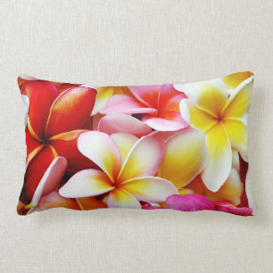 Plumeria Frangipani Hawaii Flower Customized Lumbar Pillow