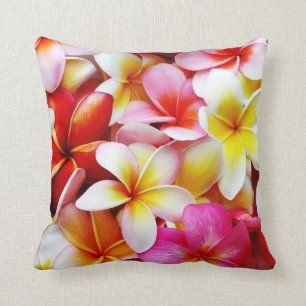 Plumeria Frangipani Hawaii Flower Customized Throw Pillow