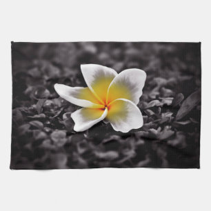 Plumeria Frangipani Hawaii Flower Kitchen Towel