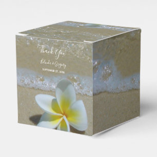 Plumeria Frangipani On Sand Wedding Favor Box