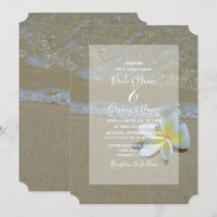 Plumeria Frangipani Sur Les Invitations De Mariage
