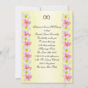 Plumeria Frangipani Wedding Invitation