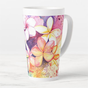 Plumeria Fun Latte Mug