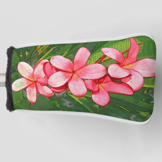Plumeria Golf Head Cover (Front)