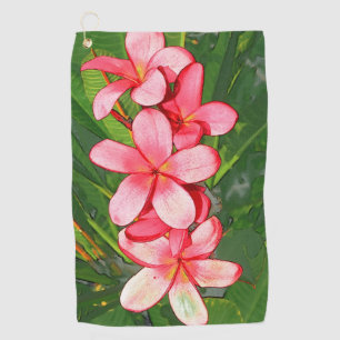 plumeria golf towel