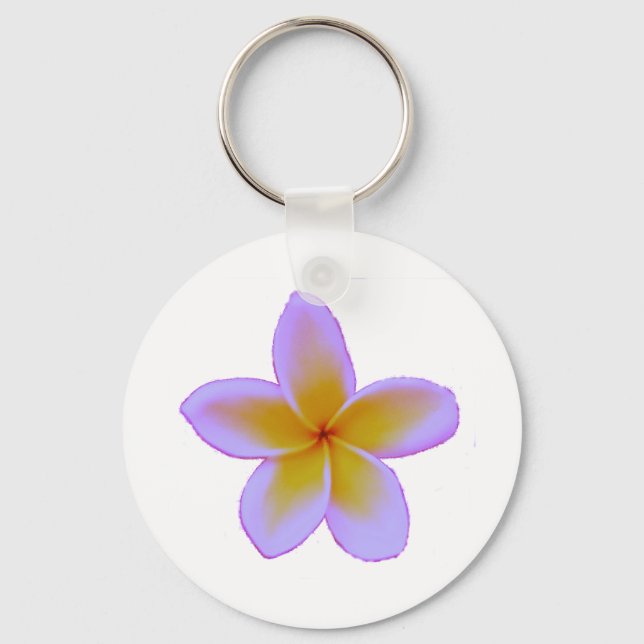 Plumeria Keychain (Front)