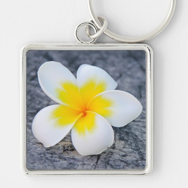 Plumeria Keychain (Front)
