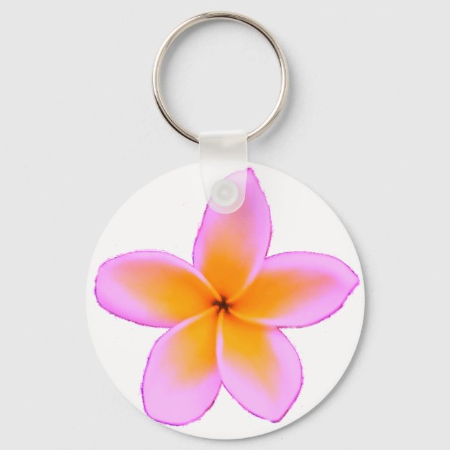 Plumeria Keychain (Front)