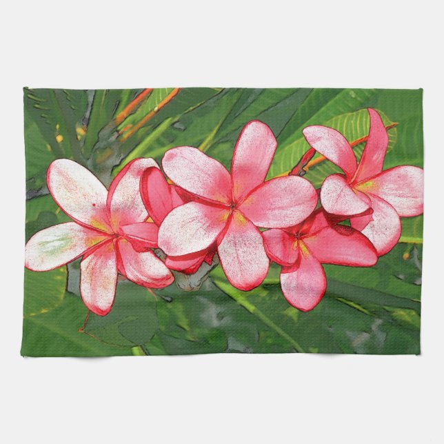 Plumeria Kitchen Towel (Horizontal)