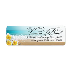 Plumeria Starfish Beach Mariage tropical Hawaii