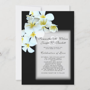 Plumeria sur la Faire-part de mariage hawaïenne no