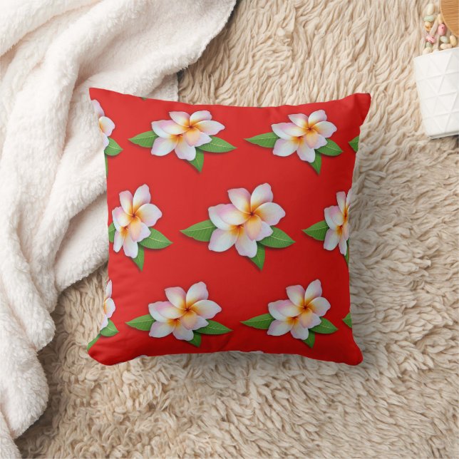 Plumeria Throw Pillow (Blanket)