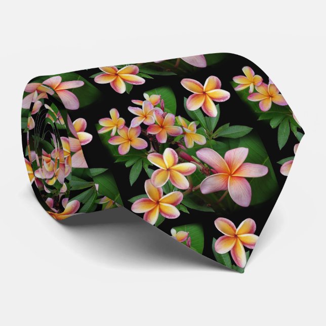 Plumeria Tie (Rolled)
