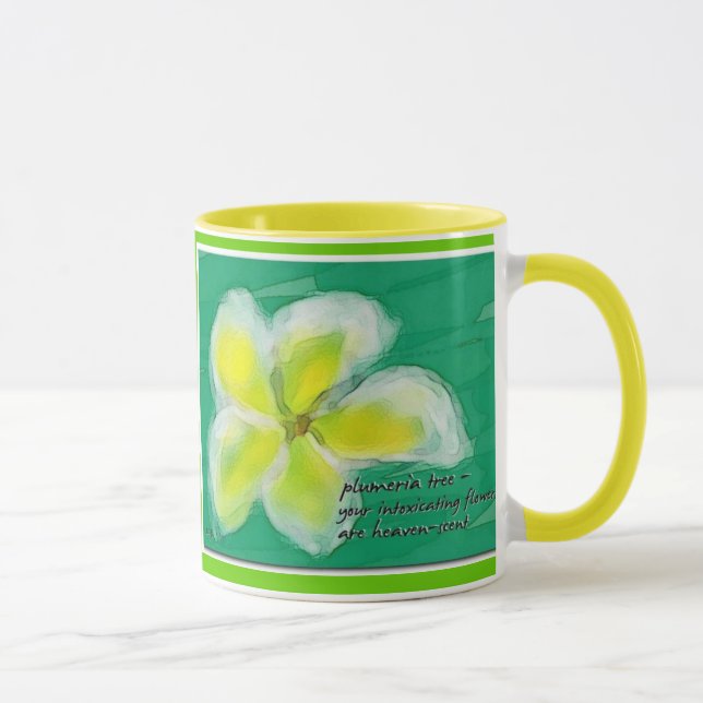 Plumeria Tree Haiku Mug (Right)