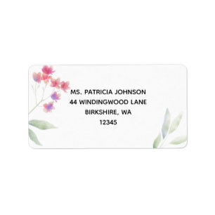 Plumeria Water Colour Label