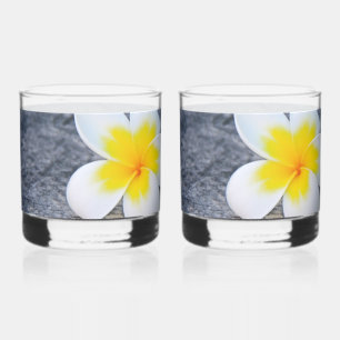 plumeria whiskey glass