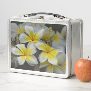 Plumeria, Yellow Flower Photography Metal Lunch Box