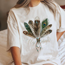Plumes Boho Volent Haut Art Lunaire Céleste