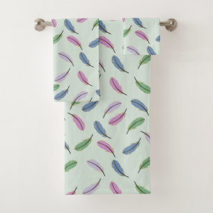 Plumes de chute modernes Pastel Blue