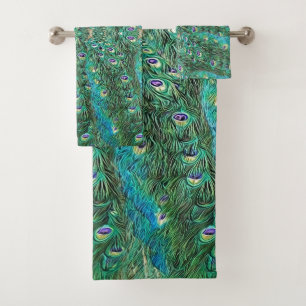 Plumes de paon, abstrait - motif en acrylique