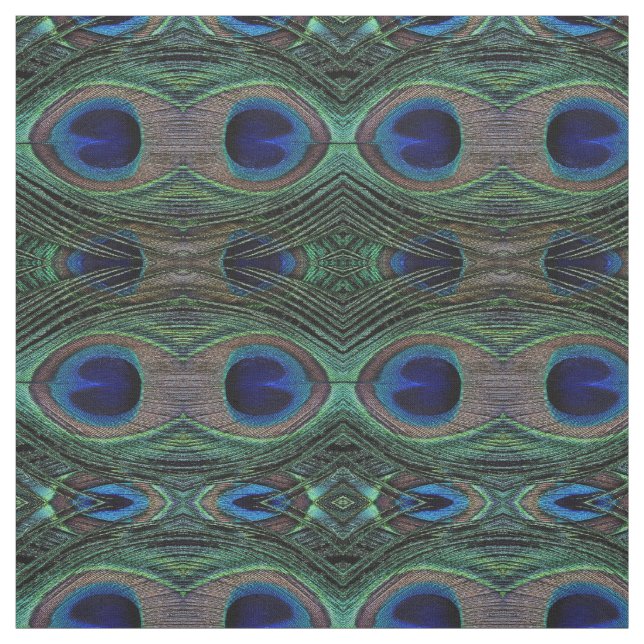 Plumes de paon en tissu (Échantillon)