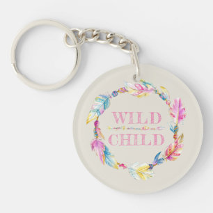 Plumes d'enfant sauvage colorées aquarelle art