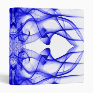 Plumes of Blue Smoke on white Binder