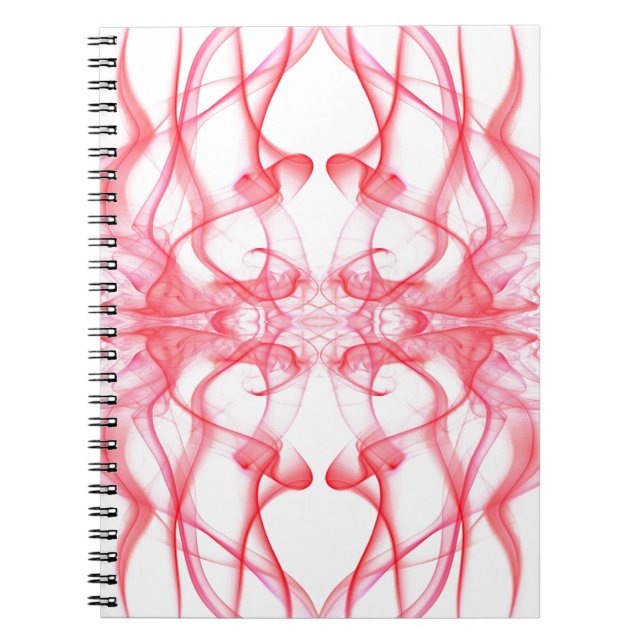 Plumes of Red Smoke on White Notebook (Front)