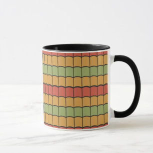 Plumes tribales égyptiennes Mug de café jaune roug