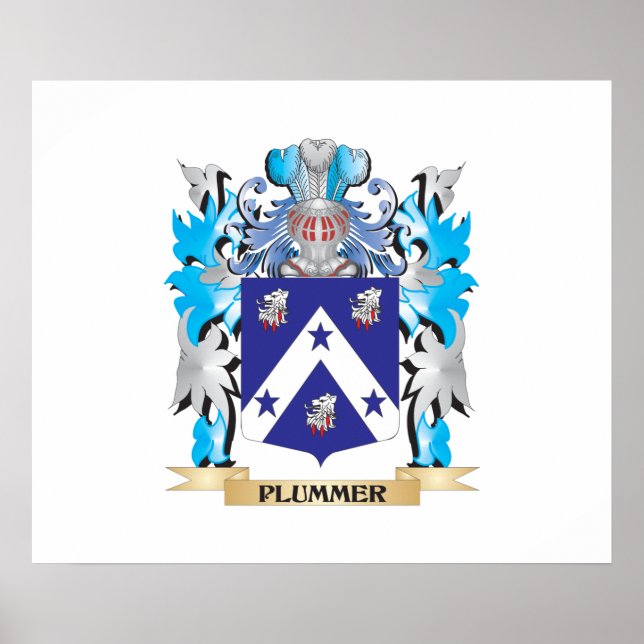 Plummer Coat of Arms - Family Crest Poster (Front)