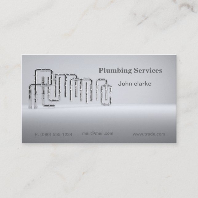 Plumming or trade services business card (Front)
