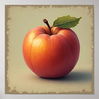 Plump Nectarine Fruit Art Print
