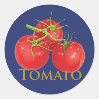 Plump Red Tomatoes Classic Round Sticker