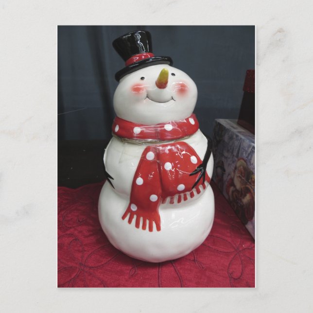 Plump Snowman Postcard (Front)
