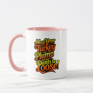 Plump Turkey, Cartoon Diva Turkey, Mug