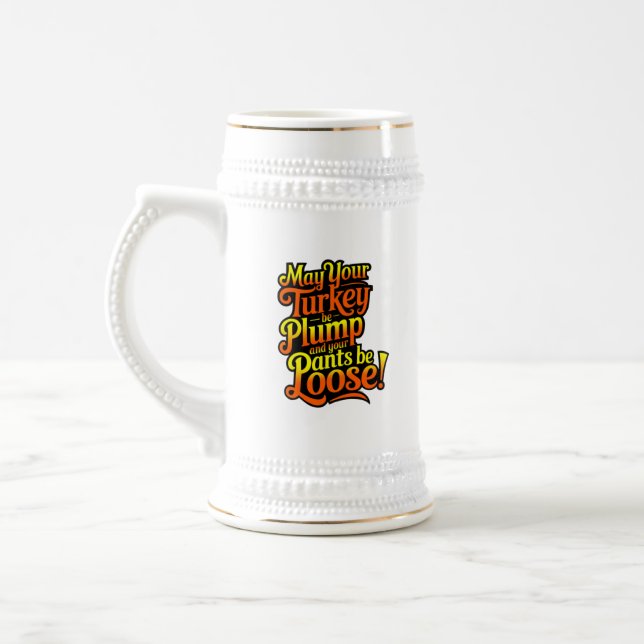 Plump Turkey, Cartoon Diva Turkey, Mug (Left)