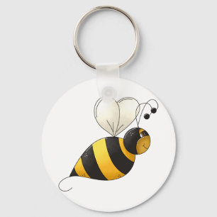 Plump Winged Bumble Bee Keychain