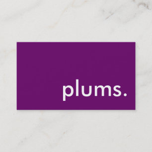 plums. business card