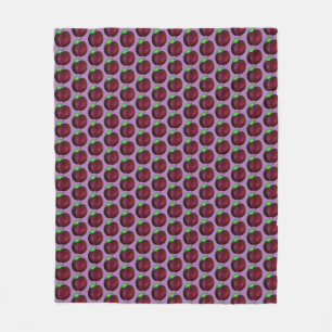 Plums Ripe Summer Purple Plum Fruit Print Fleece Blanket