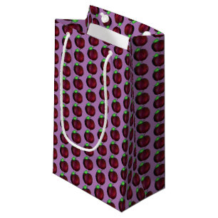 Plums Ripe Summer Purple Plum Fruit Print Small Gift Bag
