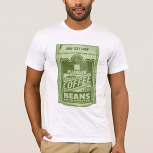 Plunger coffee pop art food packaging illustration T-Shirt