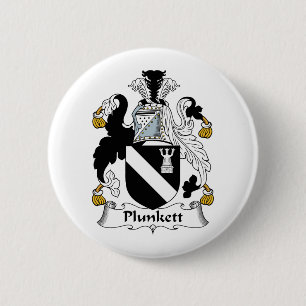 Plunkett Family Crest 2 Inch Round Button