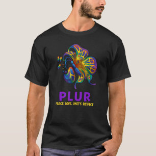 PLUR Butterfly Peace Love Unity Respect EDM House T-Shirt
