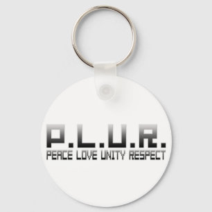PLUR - Peace Love Unity Respect Keychain