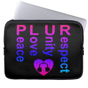 PLUR (Peace Love Unity Respect) Laptop Sleeve