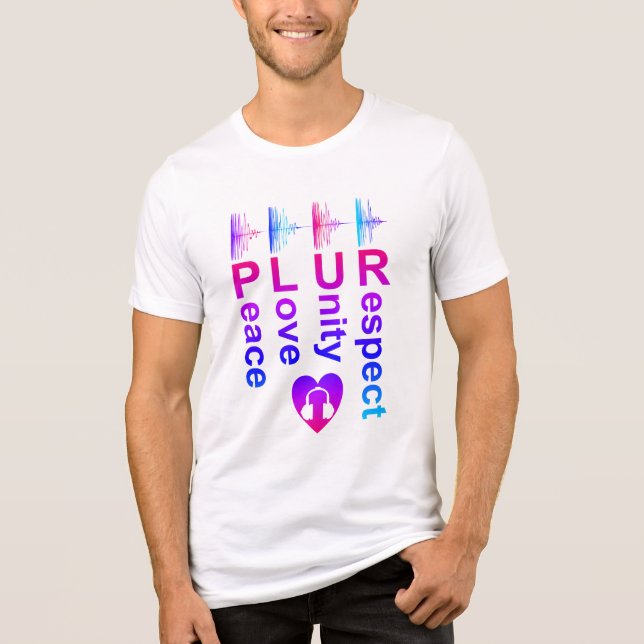 PLUR (Peace Love Unity Respect) Tri-Blend Shirt (Front)